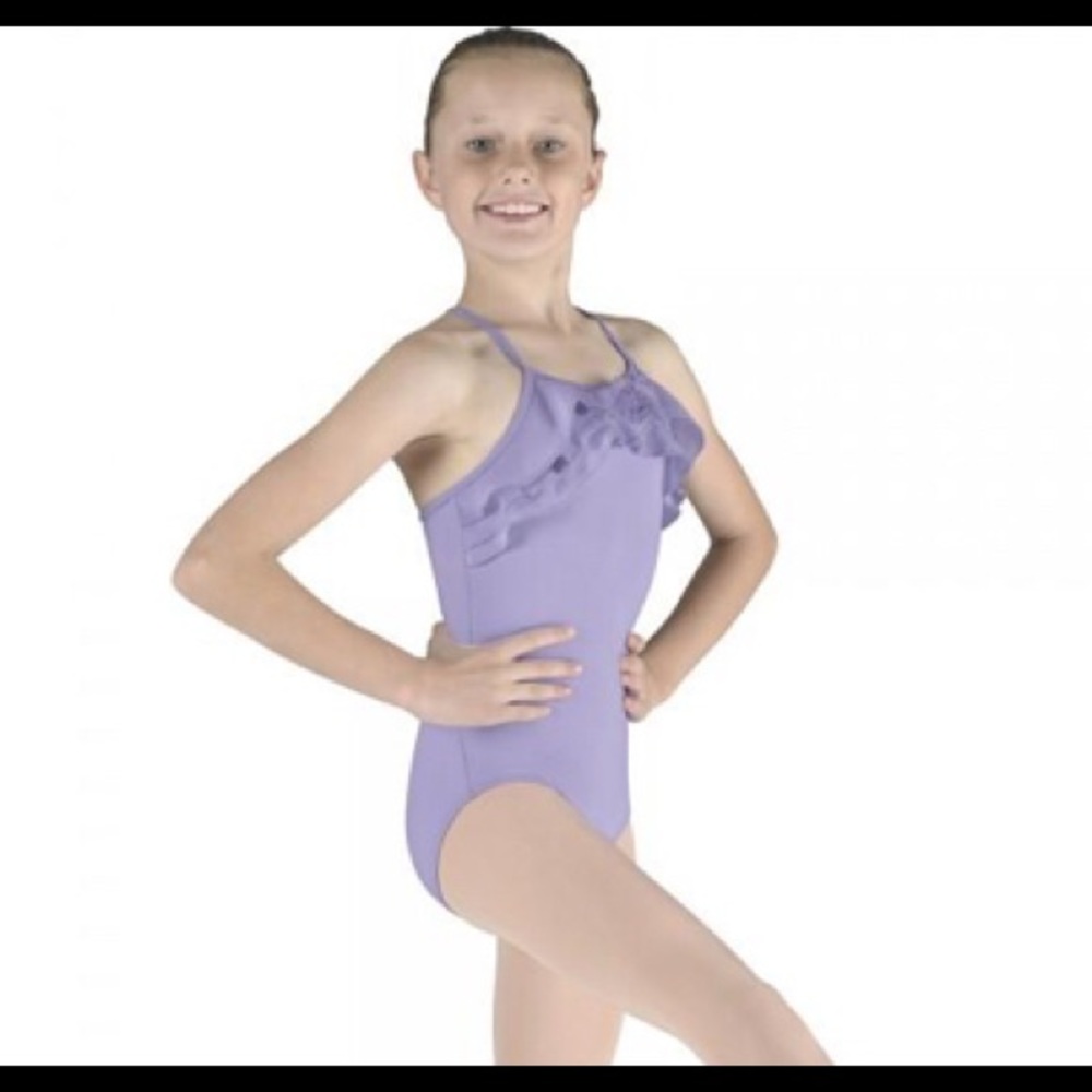 Mirella Girls Child Pink Sequin Leotard 14 NWT